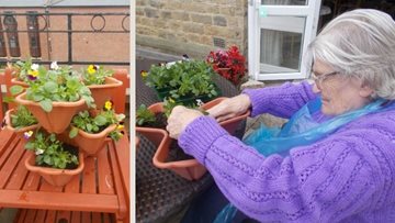 Durham care home Resident helps prepare home for gardening competition